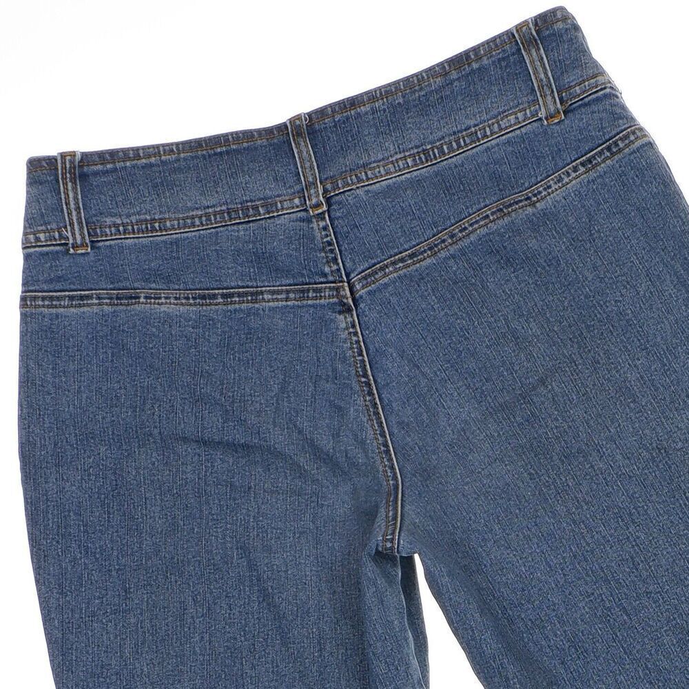 La Blues Jeans Womens Size 10 Blue Cropped Cuffed Denim Stretch Measures 30 x 24 - Picture 4 of 9